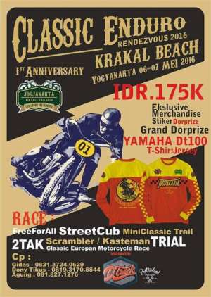 Trail Classic Enduro Rendezvous di pantai Krakal YK
