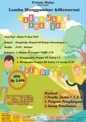 Lomba Gambar mewarnai di Dusun wonotingal