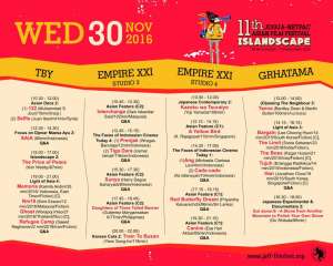 Agenda Pemutaran Film Jogja-NETPAC Asian Film Festival 30 November 2016