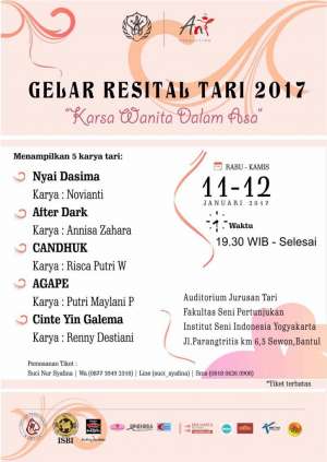 Gelar Resital Tari 2017 "Karsa Wanita dalam Asa"
