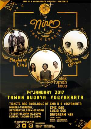 Nine Indie Concert with Efek Rumah Kaca, Senar Senja, Elephant Kind