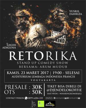 Retorika stand-up comedy show bersama Arum Mudub