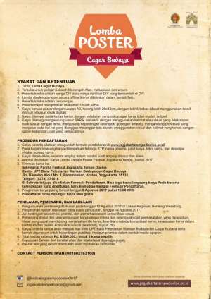 Lomba Poster Cagar Budaya di Festival Jogjakarta Tempo Doeloe