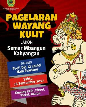 Pagelaran Wayang Kulit Semar Mbangun Kahyangan, dalang Ki Kasidi Hadi Prayitno
