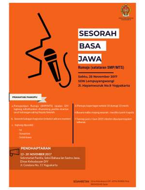 Lomba Sesorah Basa Jawa Tingkat SMP
