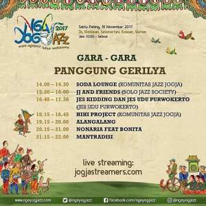 Ngayogjazz 2017 - Penampil di Panggung Gerilya