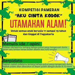 Kompetisi Pidato dan Menulis dan Pameran Aku Cinta Kodok