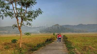 Perbukitan Menoreh di Pedukuhan Pronosutan, Kelurahan Kembang, Kapanewon Nanggulan, Kulonprogo.