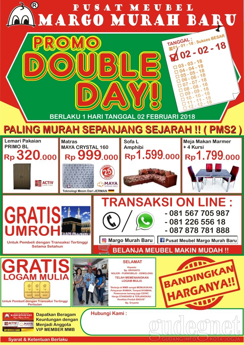 Margo murah Baru Promo Double Day Margo murah Baru Promo Double Day
