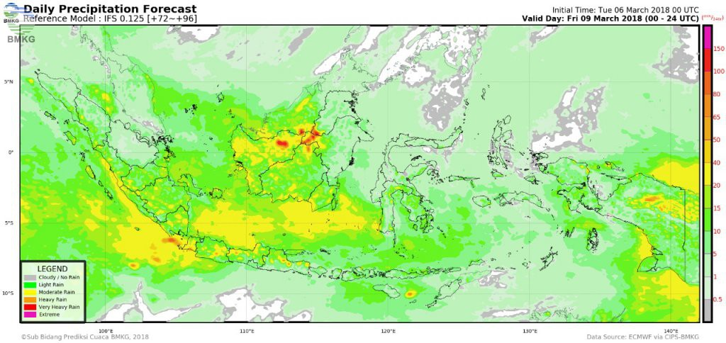 BMKG: 7-10 Maret 2018, Potensi Hujan Lebat Meningkat BMKG: 7-10 Maret 2018, Potensi Hujan Lebat Meningkat