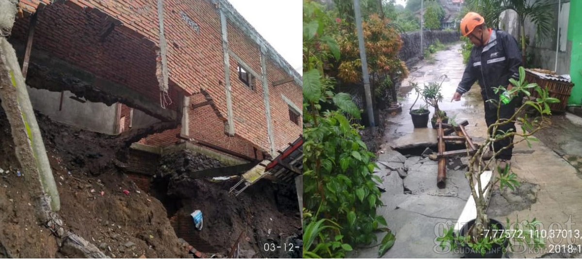Hujan Lebat Dua Jam, Sejumlah Area Banjir dan Longsor Hujan Lebat Dua Jam, Sejumlah Area Banjir dan Longsor