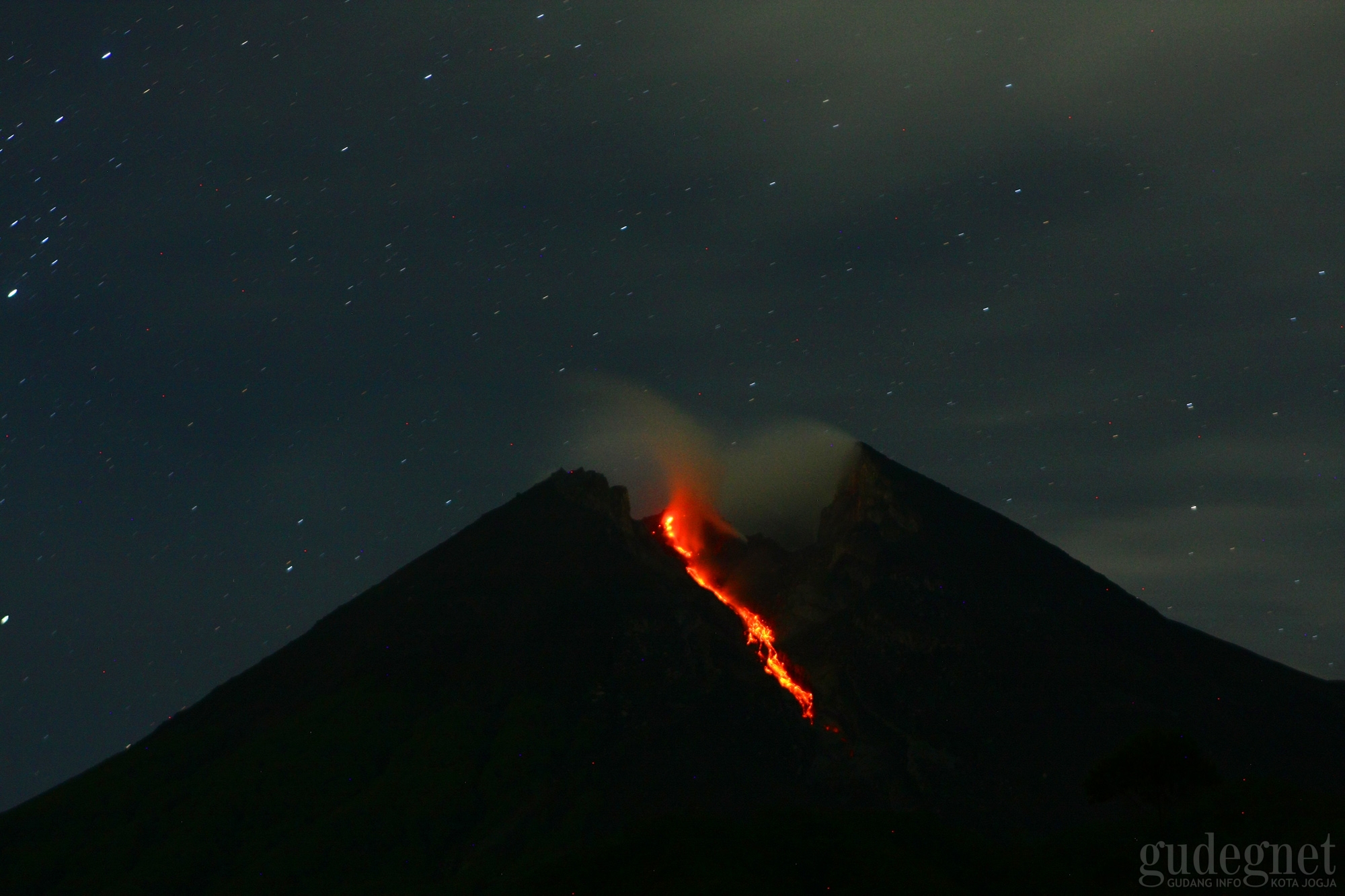 Merapi Alami Enam Kali Guguran Lava Pijar pada Minggu Malam Merapi Alami Enam Kali Guguran Lava Pijar pada Minggu Malam