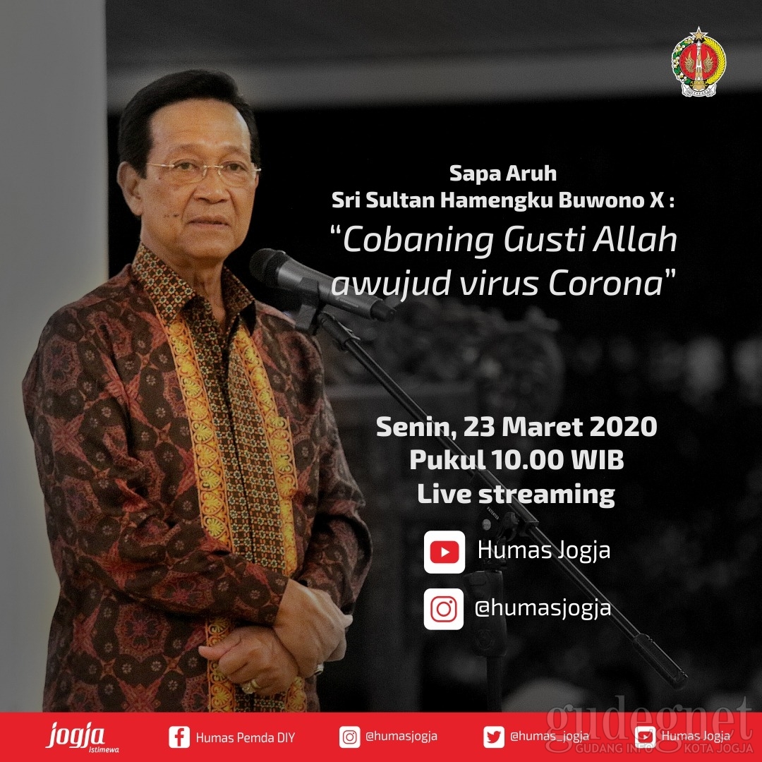 Yuk, Simak Live Streaming Pesan Sultan Tentang Corona Pagi ini Yuk, Simak Live Streaming Pesan Sultan Tentang Corona Pagi ini