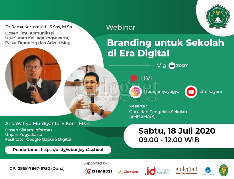 Unjani Adakan Webinar ''Branding untuk Sekolah di Era Digital'' Dukung Sekolah Majukan Merek Unjani Adakan Webinar ''Branding untuk Sekolah di Era Digital'' Dukung Sekolah Majukan Merek