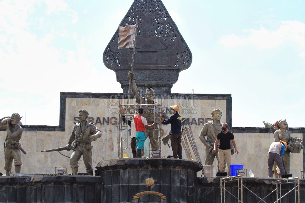 Jelang HUT ke-75 RI, Monumen SO 1 Maret Dibersihkan Jelang HUT ke-75 RI, Monumen SO 1 Maret Dibersihkan