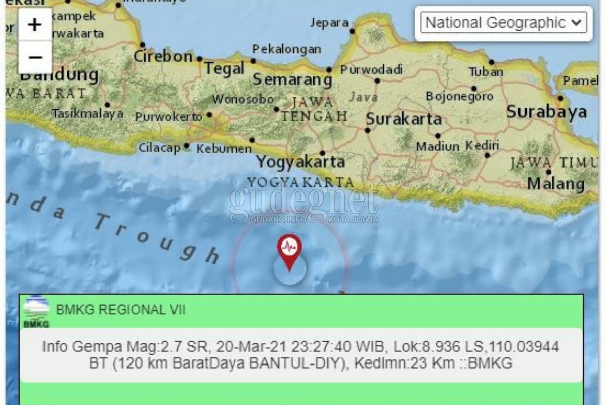 Gempa Getarkan Bantul Dua Kali Gempa Getarkan Bantul Dua Kali