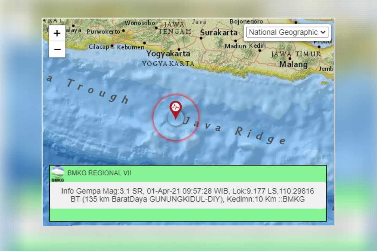Gempa Getarkan Bantul dan Gunungkidul Pagi Ini Gempa Getarkan Bantul dan Gunungkidul Pagi Ini
