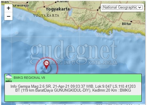 Gempa 2 Kali Getarkan Gunungkidul Sejak Senin Gempa 2 Kali Getarkan Gunungkidul Sejak Senin