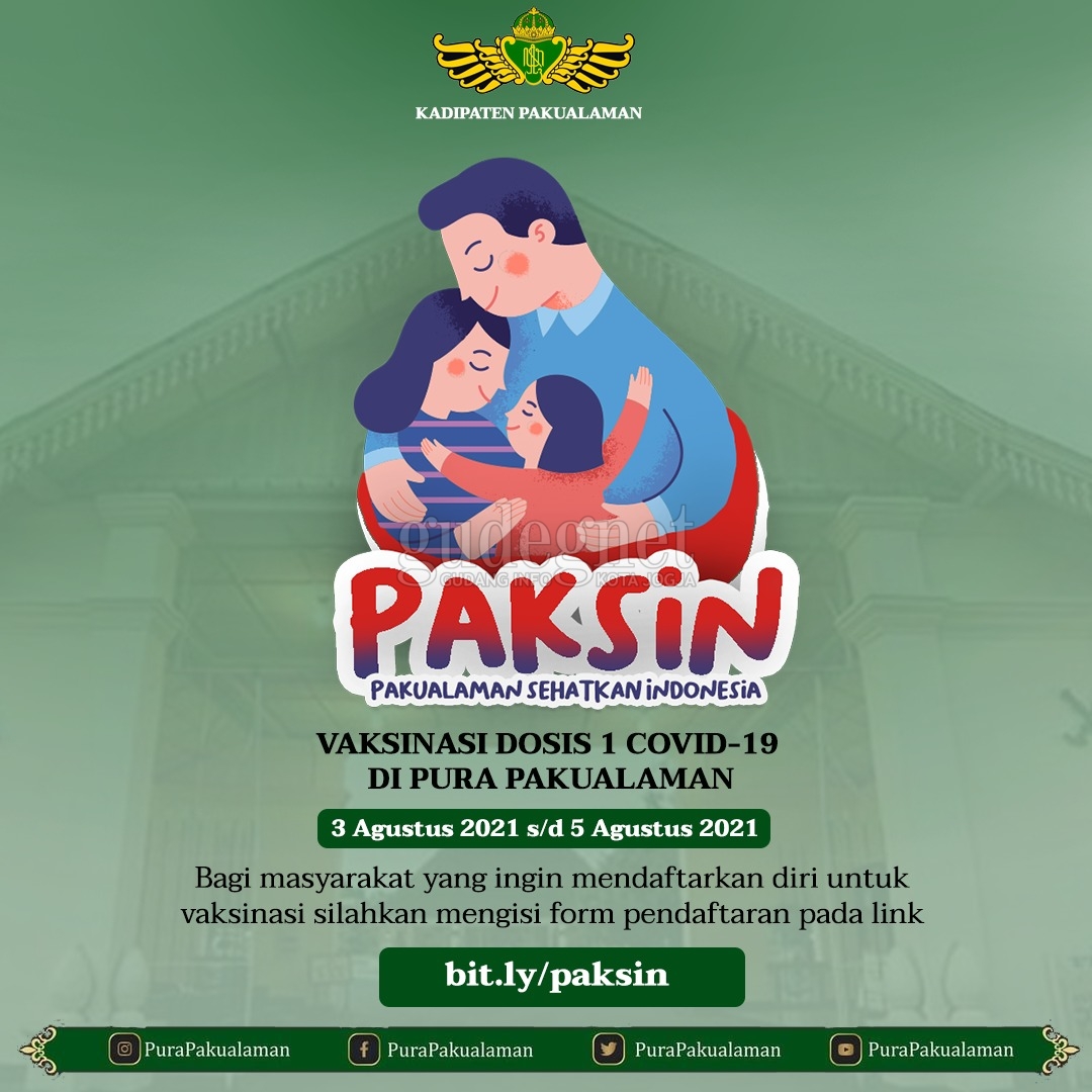 Pura Pakualaman Gelar Vaksinasi, Ini Syarat dan Cara Daftarnya