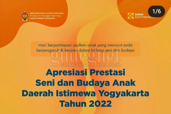 Disbud DIY Gelar Apresiasi Prestasi Seni dan Budaya Anak 2022, Ini Syarat dan Cara Daftarnya Disbud DIY Gelar Apresiasi Prestasi Seni dan Budaya Anak 2022, Ini Syarat dan Cara Daftarnya