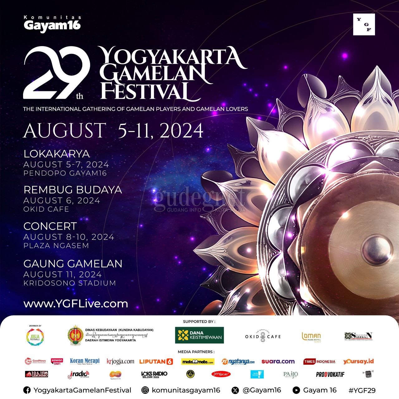 Yogyakarta Gamelan Festival 2024 Angkat Tema “Piweling” Yogyakarta Gamelan Festival 2024 Angkat Tema “Piweling”