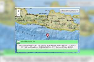 Bantul dan Gunungkidul Digetarkan Gempa Bumi Hari Ini